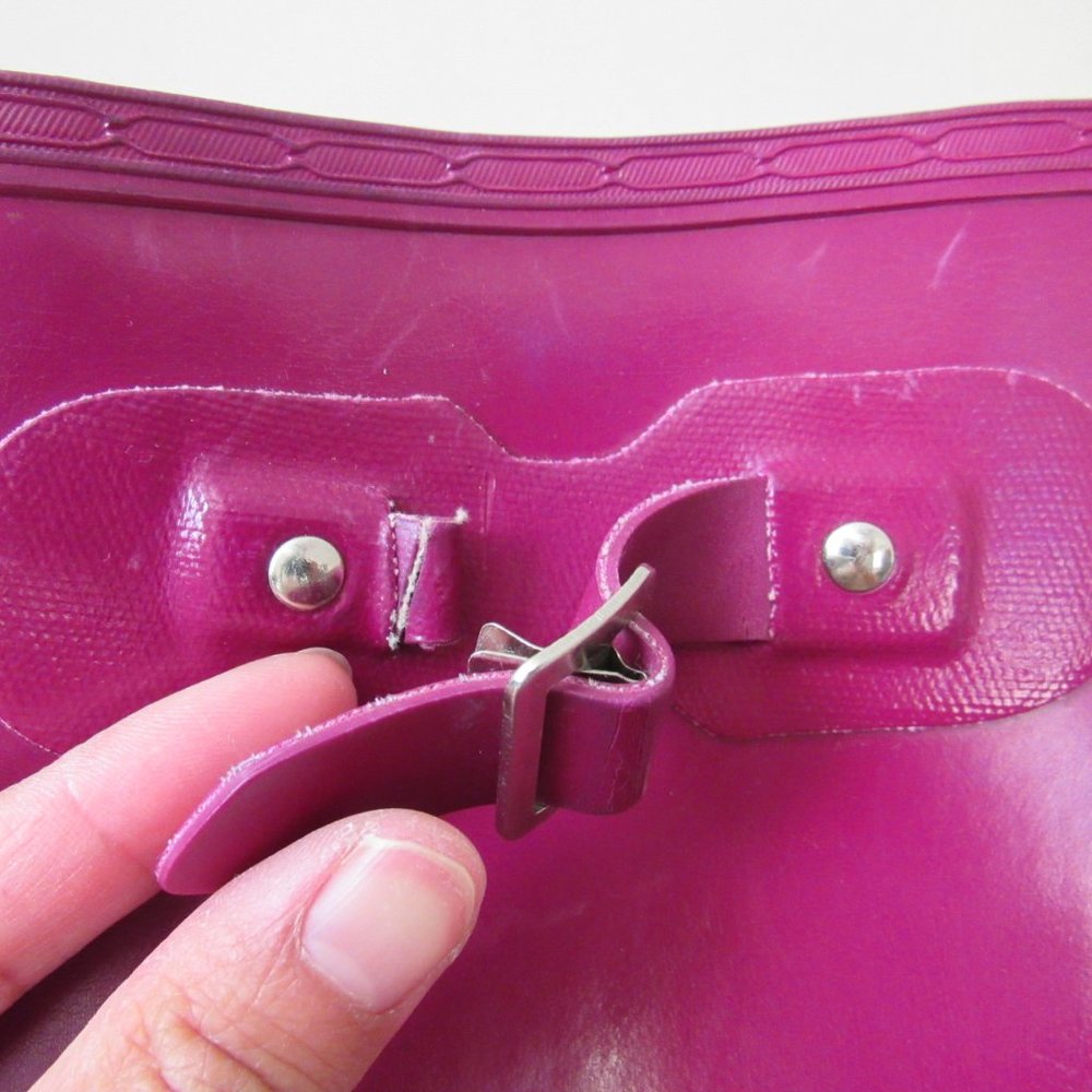 HUNTER Fuchsia Pink Tall Rain Boots- Unisex Women's 10 or Men's 9 *sold as is* - Picture 5 of 14